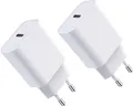 2-Pack 20W USB C Adapter, USB-C Stecker Kompatibel für iPhone 15/14/13/12 Plus Pro Max Mini, AirPods iPad, Samsung Galaxy S23/22, Netzteil Power Ladegerät Steckdose Schnellladegerät Charger, Weiß