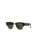 Ray-Ban MEGA CLUBMASTER RB0316S Schwarz auf Gold / Grün M