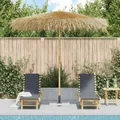 Bambus Sonnenschirm mit Bananenblatt-Dach Gartenschirm Strandschirm vidaXL