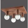Just Light. Deckenleuchte Turn me Rost 4-flammig