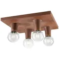 LeuchtenDirekt Deckenleuchte Turn Me Rostfarben 40cm max. 4 x 60W E27 ohne Leuchtmittel - Bunt