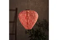 Lights4fun LED Laterne Tyvek Solar Lampion pink