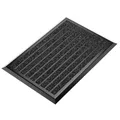 WEST & EAST Fußmatte außen mit schwarzem Aluminium Rand 40 x 60 cm, Aluminium Fußmatten, Fußabtreter außen, Schmutzfang Alu, Schmutzfangmatte Außenbereich, Fussmatte Aussenbereich, Türmatte außen