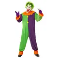 W WIDMANN MILANO Party Fashion - Kostüm Evil Joker, Overall mit Maske, Horror Clown, Halloween