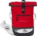 Rucksack Plane Time Bag COMP 25 L Kurierrucksack Roll-Top Damen Herren Freizeitrucksack Reise Sport Schwimmen Geheimfach Brustgurt Laptoprucksack Bodenfach 12823 Bi Color RS (rot-schwarz)