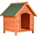 Tectake Hundehütte Bailey Aus Lasiertem Holz Wetterfest  65 x 72 x 83 cm Braun