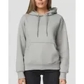 Smith & Solo Kapuzensweatshirt Hoodie Damen Kapuzenpullover (1-tlg) mit Kangurutasche, mit Kapuze grau M