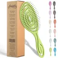 Ninabella Haarbürste ohne Ziepen - Bürste für Damen und Herren - Detangler Bürste auch für Locken & Lange Haare - Entwirrbürste Haarbürsten - Limetten Grün