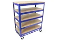 TRUTZHOLM Transportwagen Etagenwagen 750kg 115x90x45 cm 5 Ebenen blau Transportwagen, (Artikel, 1-St), Höhenverstellbare Ebenen