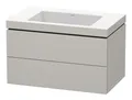 Duravit L-Cube C-Bonded Set 2 Schubkästen ohne Hahnloch 800 x 480 x 500 mm - Betongrau Matt - LC6927N0707