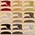 Kettelservice-Metzker Stufenmatten, Treppenteppich Marseille Halbrund - Trittfläche: ca. 65x24cm Schwarz 14 Stück