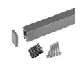 Kesseböhmer Küchenorganizer-Set Linero style Küchenreling 600 - 1800 mm Edelstahloptik, Profilleiste 600 mm
