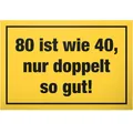 DankeDir! Achtzig wie 40 - Schild 30 x 20 cm - Geburtstagsgeschenk Geschenk 80. Geburtstag Männer & Frauen 80 Jahre 80er - Geschenkidee Geburtstagsdeko Partydeko Geburtstagskarte