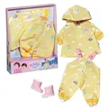 BABY born Deluxe Regen 43cm, Regen-Oufit mit Regenmantel, Regenhose und Gummistiefeln für 43 cm Puppen, 836460 Zapf Creation