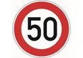 ADCO Verkehrszeichen VZ 274-50 Höchstgeschwindigkeit 50 km/h Ø 600 mmx2 mm Ro...