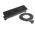 TecLines TES017B 2-fach Einbausteckdose mit USB A/C Charger, 1,5 m Kabel, schwar... (2x, USB-A, 1.50 m) (43782300)