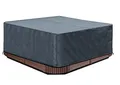 Climecare Hohe Qualität Abdeckung für Whirlpools, 220×220×85cm, Quadrat Allwetter Garten Whirlpool Abdeckung 600D Oxford, Wasserdicht Staubdicht UV Schutz Winddicht, Grau