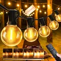 JEYMORKEY Lichterkette LED Außen Strom Outdoor - 20M 65.5FT G40 Glühbirnen Garten Beleuchtung Balkon Lichterketten Aussen IP44 Wetterfest Pavillon String Lights für Terrasse Party