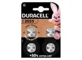 Knopfzelle Duracell Lithium CR2025, 4 Stück, Duralock Power Preserve Technologie