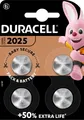 100 Duracell CR 2025 / DL 2025 Lithium Knopfzelle Batterien im 4er Blister