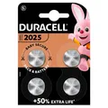 DURACELL Knopfzellen CR 2025 Lithium 3,0 V, 4 St.