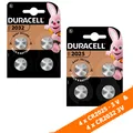 4 x DL2025 Duracell & 4 x DL2032 Duracell Lithium 3V Knopfzellen - 2 x 4er VPE