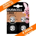 4 x CR2025 Duracell Lithium Knopfzelle DL2025 150mAh 3V Batterien 2025