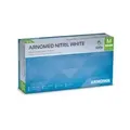 ARNOMED Nitril White Einmalhandschuhe, puderfrei, weiß 301-M , 1 Packung = 100 Stück, Größe M