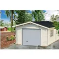 Palmako Holzgarage Roger mit Sektionaltor Natur 360 cm x 550 cm