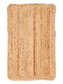 Spetebo Sofaläufer Jute Teppich natur, Höhe: 10 mm, Handgewebte Bodenmatte im Ethno-Style
