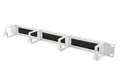DIGITUS Kabel-Rangierpanel mit Durchführung - 1HE - 4 Führungsbügel 44 x 60 mm -