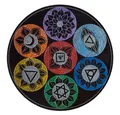 Saraswati Räucherstäbchen-Halter Räucherstäbchenhalter "7 Chakren" Black Stone graviert, mehrfarbig 13c