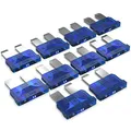 AUPROTEC Standard ATO Flachstecksicherung 1A - 40A Stecksicherung Schmelzsicherung Auswahl: 15A Ampere türkis, 10 Stück