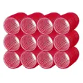 PONIK’S PROFESSIONAL Lockenwickler Mittelgroß – Haarrollen 36mm Set 12 Stück & Klettwickler Mittel – Haarwickler Für Wellen Ohne Hitze, Heatless Curls Und Mittellanges Haar, Rot