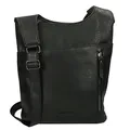 Christian Wippermann Luxus Damen Umhängetasche - Kunstleder in Leder Optik, Wasserdicht, Mittelgroß 27x27x10 cm - Verstellbarer Riemen bis 145 cm - Mehrere Reißverschlussfächer, Schwarz01