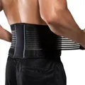 BraceUP Rückengurt, Rückenstützgürtel - Atmungsaktive Rückenbandage Herren und Damen, Rückenstütze, Lendenwirbelstütze gürtel für unteren Rücken bei Ischias (L/XL 90-110 cm)