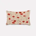 SCHÖNER LEBEN. Dekokissen SCHÖNER LEBEN. Kissenhülle Poppy Field Mohnblumen natur rot beige|rot rechteckig | 40 cm x 60 cm
