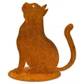 Edelrost Gartenfigur Katze sitzend Rost Gartendeko Metall Gartendekoration Kater
