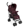 hauck Fold N Care, Blackberry - Schirmbuggy für Kinder ab 6 Monaten bis 22 kg, Klein Zusammenklappbar, 7,6 kg, mit Liegeposition & UV-Schutz 50+, XL Korb, EVA Kunststoffräder, Drehbare Vorderräder