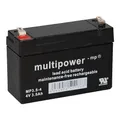 Multipower Blei-Akku MP3,5-4 Pb 4V 3,5Ah Faston 4,8mm - 5 4 Pb 4V 3-5Ah Faston 4 - Langlebig - Wartungsfrei - Zuverlässig - Ersatzakku - Akku