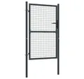vidaXL Gartentor, Mesh-Gartentor Verzinkter Stahl 100 x 225 cm Grau