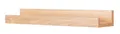 levandeo Bilderleiste Eiche Braun L40cm MDF Holz Wandregal Schmal Wanddeko Hängeregal Bilderschiene Galerieleiste
