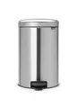 Brabantia 114021 Treteimer mit Inneneimer aus Kunststoff, stahl, Matt Stahl, 20 Liter