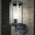 Luxus Außen Bereich Wand Leuchte Laterne anthrazit Balkon Beleuchtung ALU Lampe