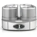 Cuisinart Eismaschine Duo Deluxe - ICE40BCE - selbstkühlend - Silber - 2 x 1 Liter - Silber