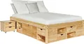 Inter Link Funktionsbett CLAAS 140x200 Natur Massivholz