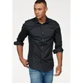 Tommy Jeans Langarmhemd Sabim Stretch Shirt Stretch Hemd, Premium, Slim Fit, mit Elasthan schwarz S