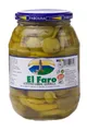 El Faro - Grüne, Dicke Oliven mit Peperoni (ganze Peperoni) 180g.