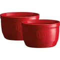 EMILE HENRY Ramequin Backformen 2er Set 10cm Granatrot - Pink