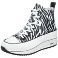 Rieker Plateausneaker High Top-Sneaker, Schnürboots in bequemer Form schwarz|weiß 39 EU